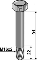 Sechskantschraube M16x2x91 ohne Mutter