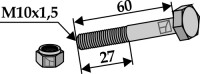 Sechskantschraube M10x1,5x60 mit Sicherungsmutter 2