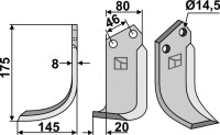 Fräsmesser 175x80mm, links gallery 3_2nd