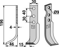 Fräsmesser 196x30mm, links 2