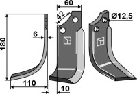Fräsmesser 170x60mm, links gallery 20_2nd