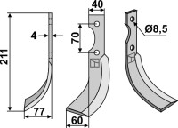 Fräsmesser 211x40mm, links gallery 28_2nd