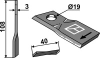 Rotorklinge 108x40mm 2