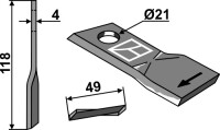 Rotorklinge 118x49mm 2