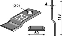 Rotorklinge 118x50mm 2