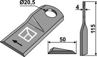 Rotorklinge 115x50mm 2