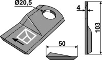 Rotorklinge 103x50mm 2
