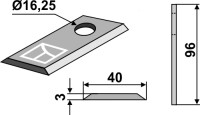 Rotorklinge 96x40mm 2