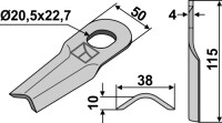 Rotorklinge 115x38mm 2