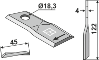 Rotorklinge 122x45mm 2