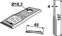 Rotorklinge 107x45mm 2