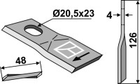 Rotorklinge 126x48mm 2