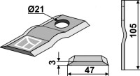 Rotorklinge 105x47mm 2