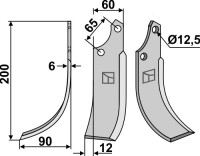 Fräsmesser 200x60mm, links 2