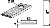 Rotorklinge 97x50mm 2
