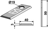 Rotorklinge 99x40mm