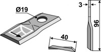 Rotorklinge 96x40mm 2