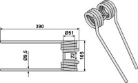 Heuwenderzinken Ø9,5 2