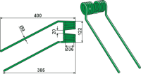 Heuwenderzinken Ø9 2