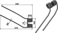 Heuwenderzinken Ø9 2