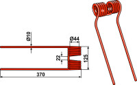 Heuwenderzinken Ø10 2