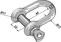 Gerader Schäkel 11mm verzinkt