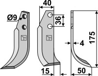 Fräsmesser 175x40mm, rechts 2
