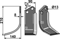 Fräsmesser 210x90mm, links gallery 22_2nd