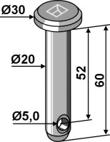 Splintbolzen Ø20x60 2