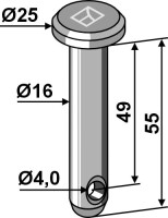 Splintbolzen Ø16x55 2