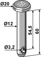 Splintbolzen Ø12x60 2