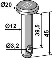 Splintbolzen Ø12x45 2