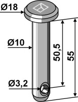 Splintbolzen Ø10x55 2