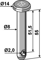 Splintbolzen Ø8x55 2