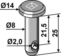 Splintbolzen Ø8x25 2