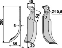 Fräsmesser 200x45mm, links 2