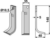 Fräsmesser 140x35mm, rechts