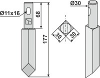Rotorzinken 177mm 2