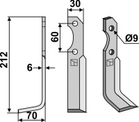 Fräsmesser 212x30mm, links gallery 30_2nd