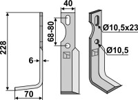 Universal Fräsmesser, links 2