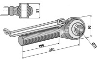Spindel M42x3 - 190 2