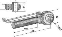 Spindel M42x3 - 190 2