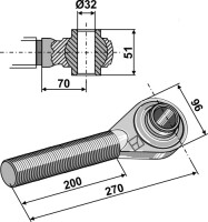 Spindel M40x3 2