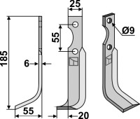 Fräsmesser 185x25mm, links gallery 2_2nd