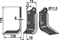 Fräsmesser 176x75mm, links gallery 16_2nd