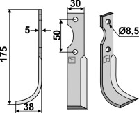 Fräsmesser 175x30mm, links 2