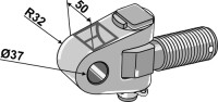 Gelenkkopf Schlepperseitig - M36x3 2