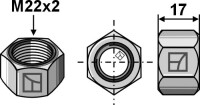 Sechskantmutter - M22x2 - 8.8 2