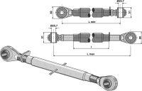 Oberlenker mit gehärteten Kugelaugen M40x3 2