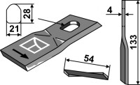 Rotorklinge 133x54mm 2